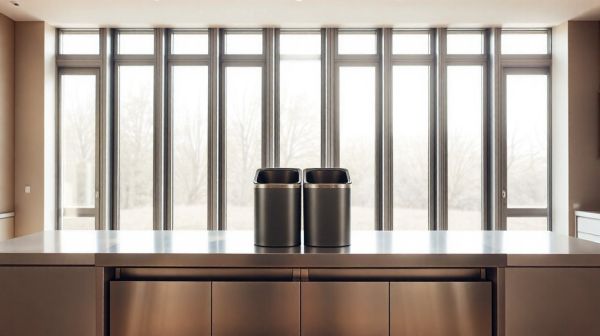5 idées élégantes pour vue l'utilisation de poubelles coulissantes